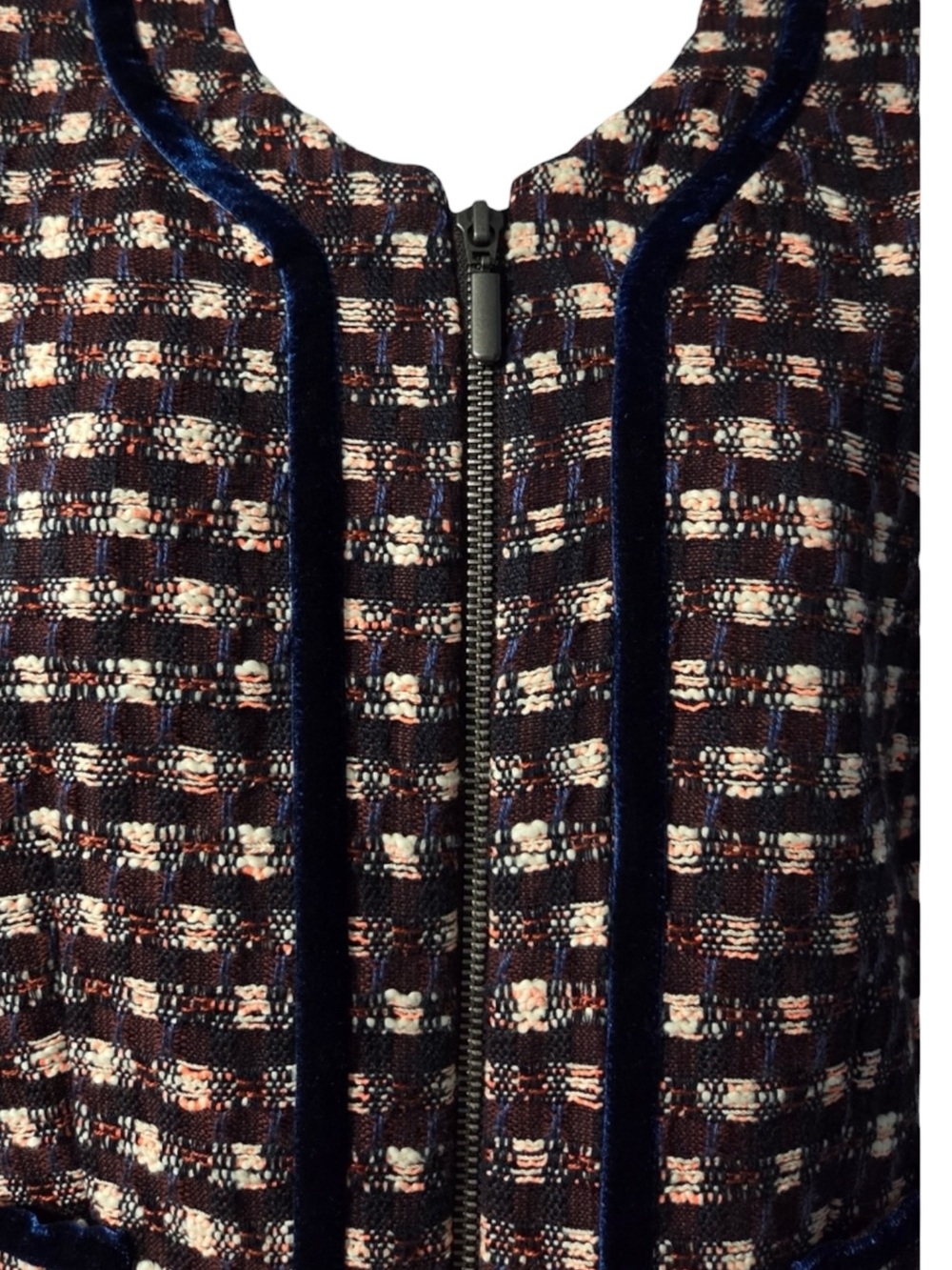 Brooks Brothers Navy and Brown Tweed Cropped Blazer - Picture 10 of 16